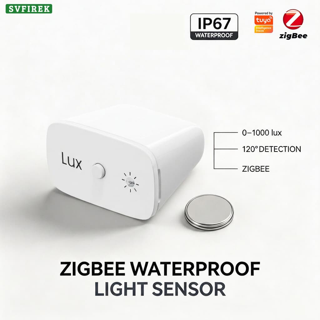 Tuya Zigbee Sensor De Luz À Prova D'água Detector De Brilho Externo Para Automação De Cortina
