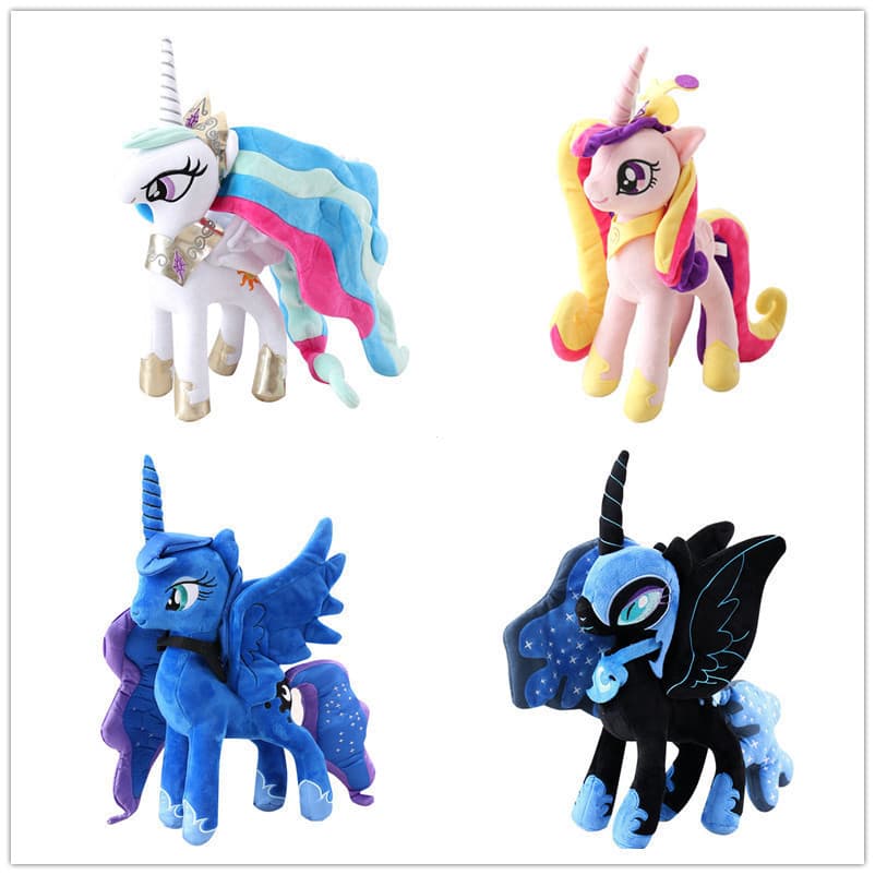 Boneca Unicórnio My Little Pony, Brinquedo de Pelúcia Pônei, Boneca Dragão Vermelho Purple Joy, Boneca de Desenho Animad