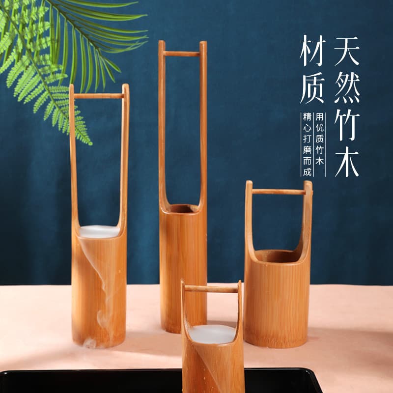 Sashimi decorações ornamentos gelo seco tubo de bambu gelo seco pequeno pote japonês frutos do mar postura prato enfeite