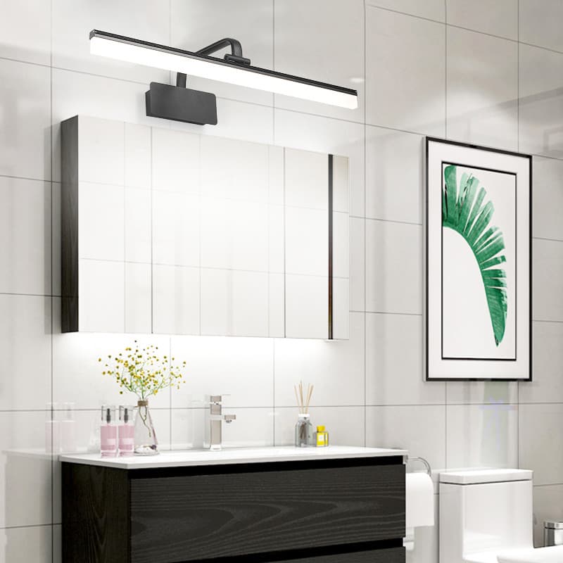 Nordic espelho farol simples led banheiro armário espelho luz preto perfurado espelho de banheiro armário dedicado