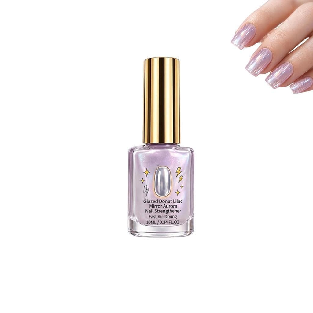 Esmalte de unhas lilás brilhante, tipo de secagem rápida (1 unidade) |     Esmalte de unhas com glitter arco-íris, esmal