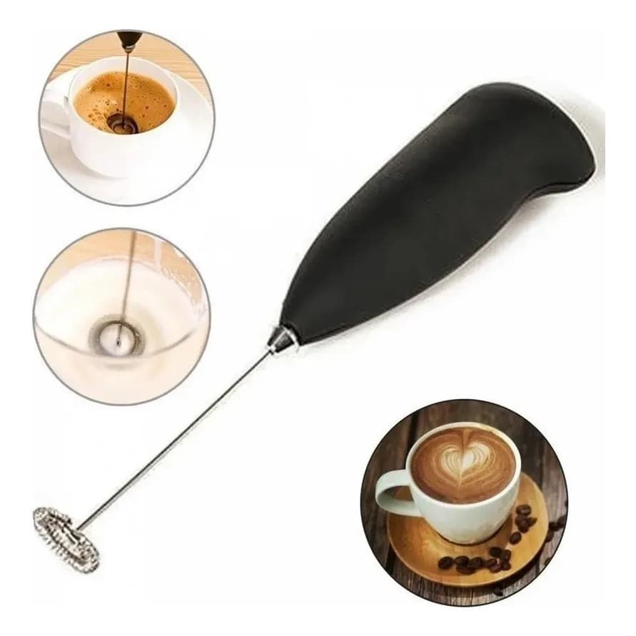 Mini Mixer Batedor Elétrico Portátil para Café Cappuccino Leite Ovos e Bebidas