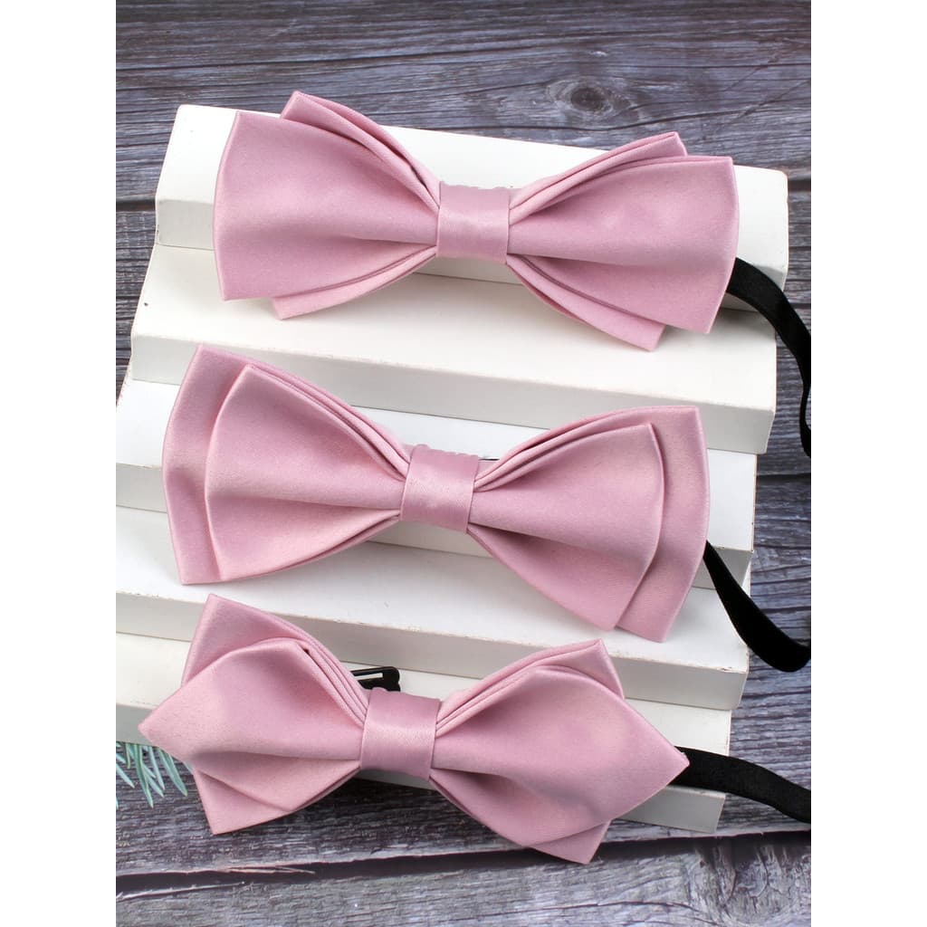 Gravata borboleta rosa flor de cerejeira para homens e mulheres, roupa Formal de negócios, Boxer, ângulo afiado, nó de l