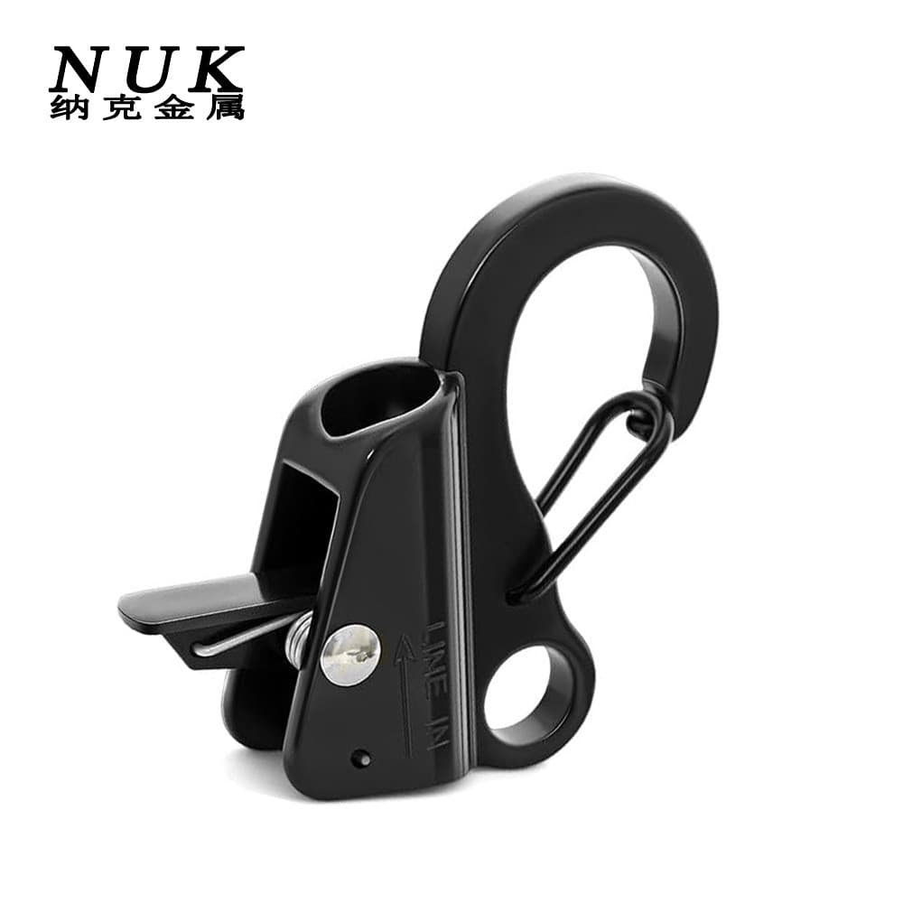 Preto de aço inoxidável 304 rosqueamento rápido corda gancho Fender mola gancho ajustável deslizante âncora gancho