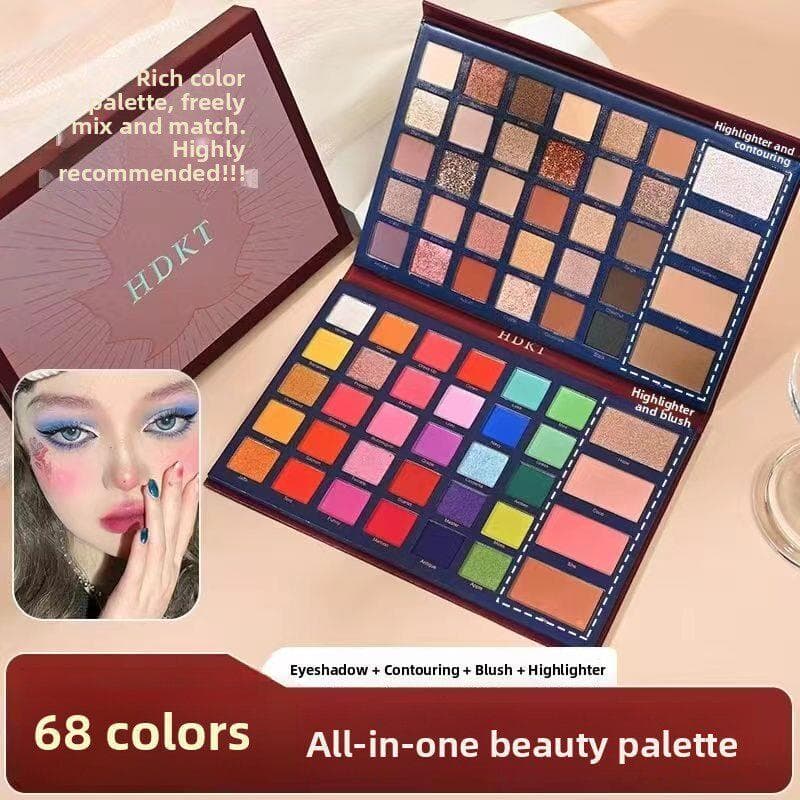 Genuíno 68 cores maquiagem artista dedicado paleta de sombra ins reparação All-Match perolado fosco cos palco maquiagem