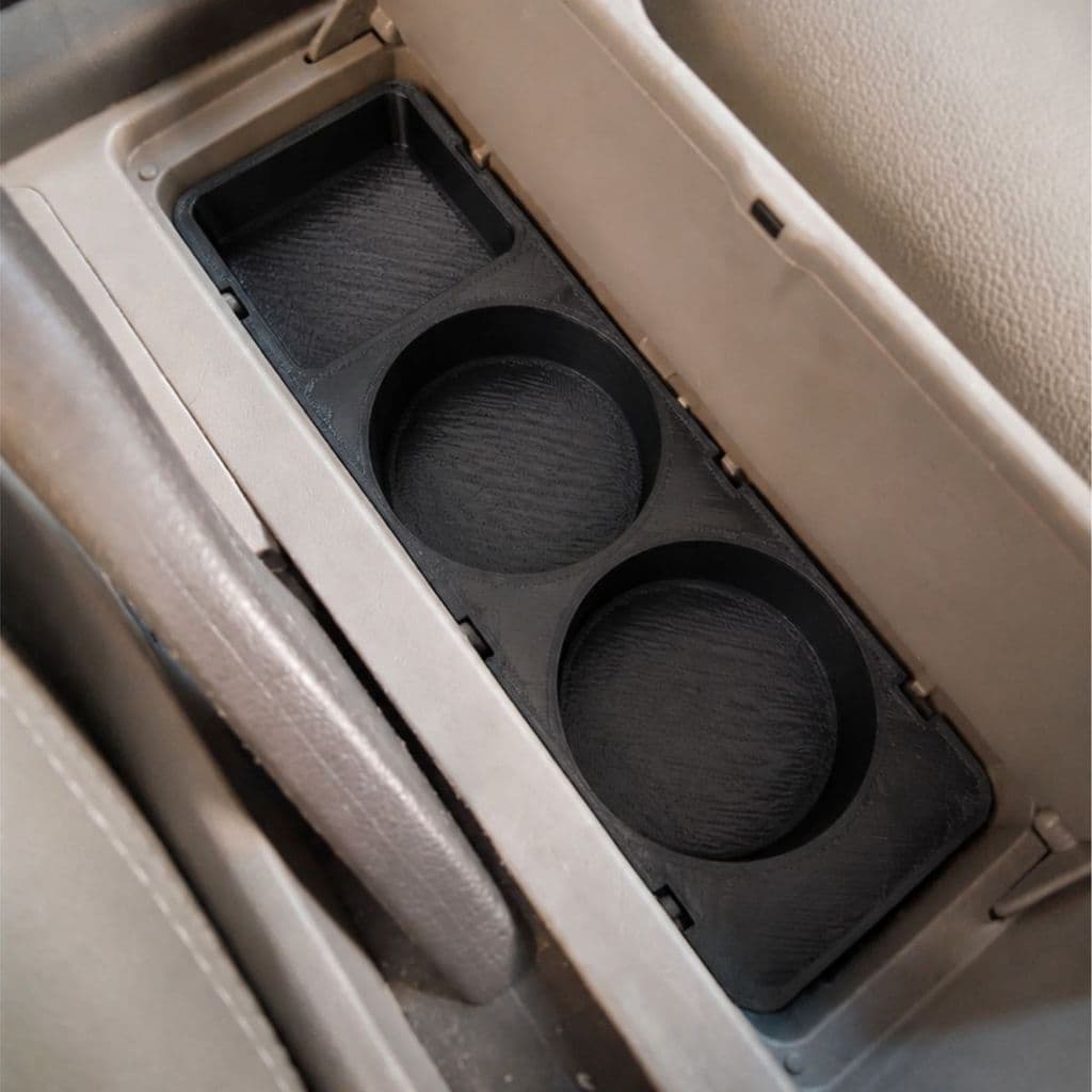 PORTA COPOS COM PORTA OBJETOS PARA CONSOLE CENTRAL TOYOTA COROLLA E FIELDER 2003 A 2009