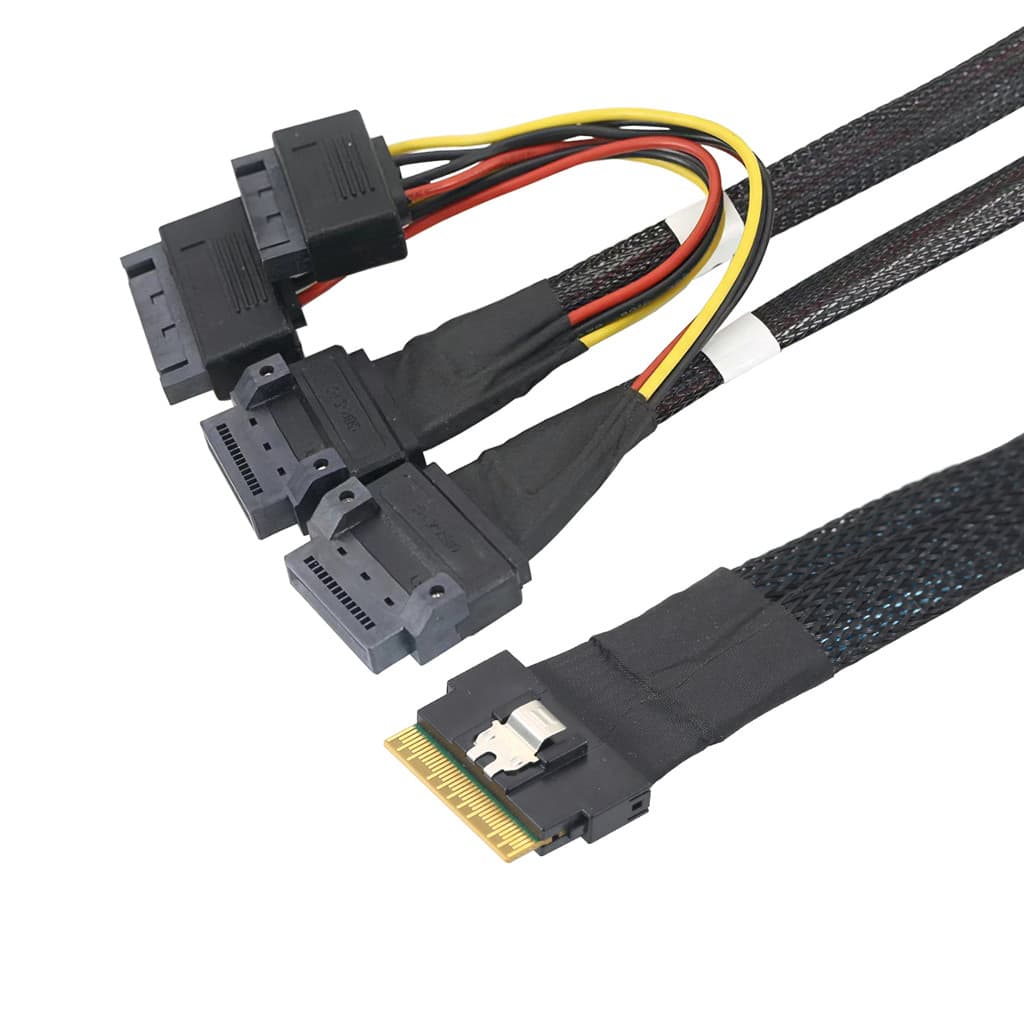 JMT PCI-E Slimline SFF-8654 8i X8 Porta Host Para Dupla GEN-Z 1C Cabo Adaptador De Fêmea Conexão De Servidor Placa-Mãe