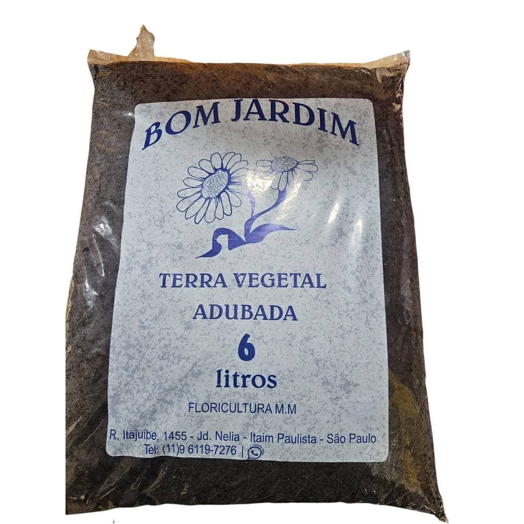 Terra  adubada PREMIUM rica em nutrientes para o cultivo 3kg
