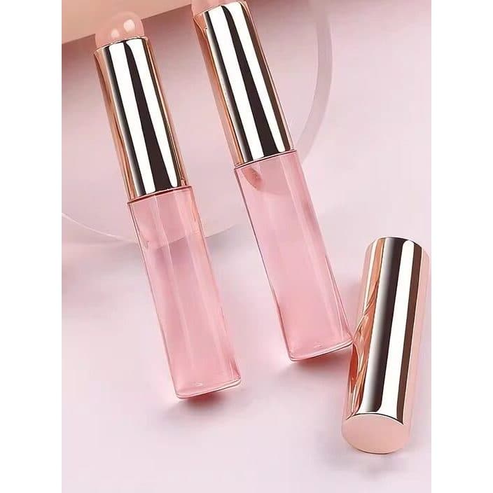 Pincel labial de Silicone com tampa, pincel transparente para batom, pincel de maquiagem para manchas labiais, portátil,