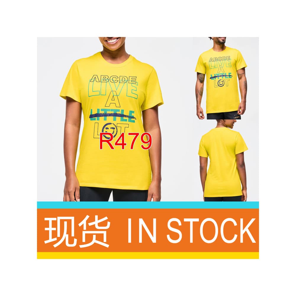 Zunba unissex camiseta dança terno série declaração novo estilo de manga curta solta esportes topo R479