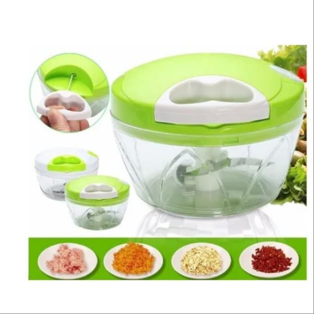Mini Processador E Triturador De Alimentos Manual Corda Verde