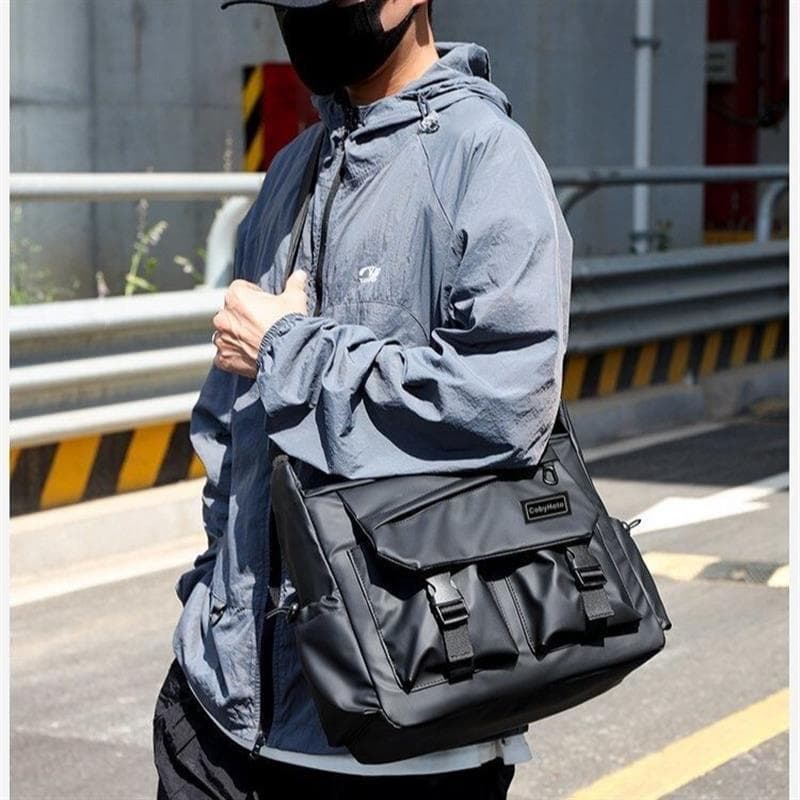 Bolsa mensageiro masculina de grande capacidade, esportiva, estilo funcional, bolsa de ombro feminina, montanhismo, ferr