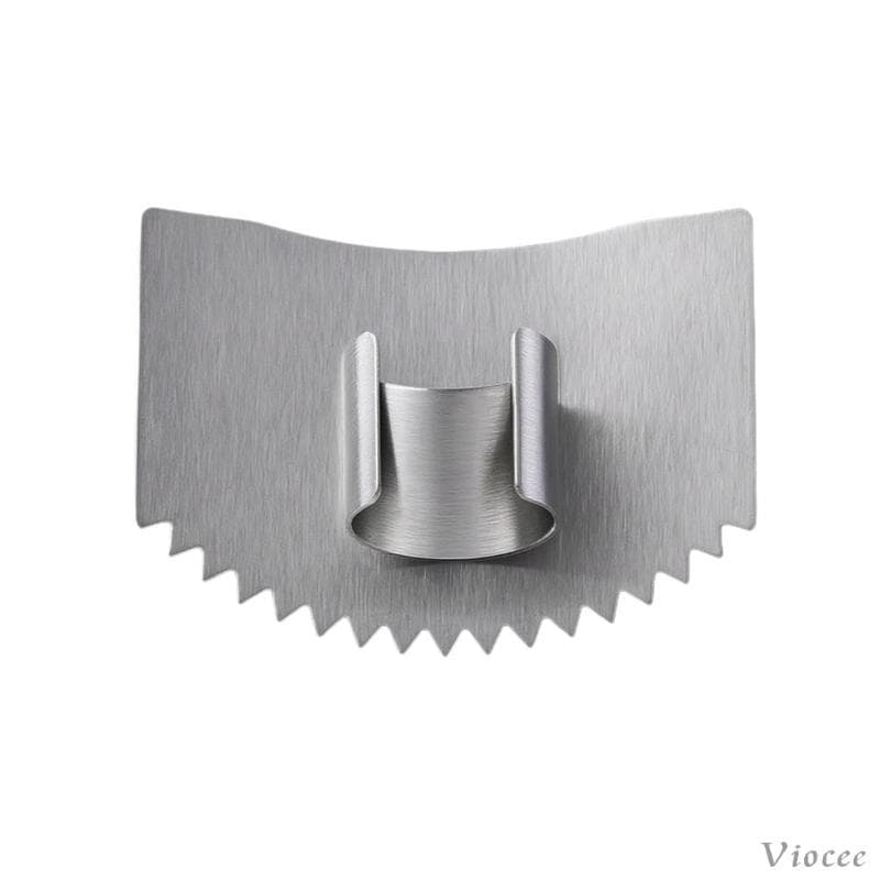 [Viocee] Protetor De Dedo De Cozinha Corte Robusto Metal Com Borda Serrilhada Mão Ergonômico Seguro Para Máquina De Lava