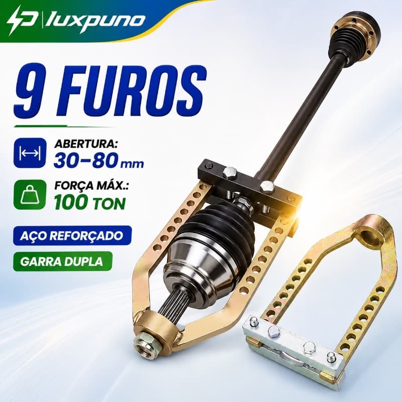 Extrator Para Junta Homocinéticas Kit Terminal E Braço Axial e Junta Esférica Automotiva de 9 buracos Remova o semieixo