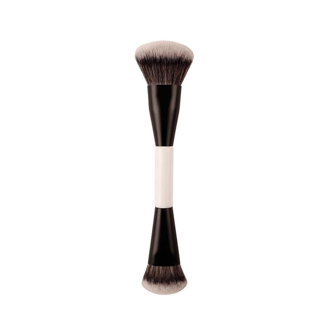 Pincel de Maquiagem para Blush e Base, Ferramenta de Beleza Portátil de Dupla Ponta (1 unidade)
