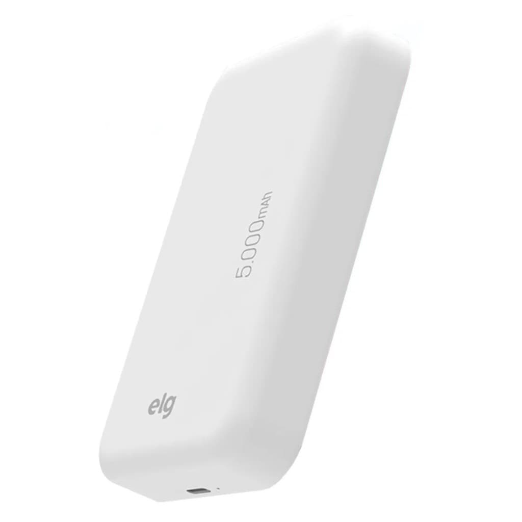 Power Bank Magnético MagSafe ELG PBW5 5000mAh 5W | Carregamento Por Indução e Cabo USB | Bateria Externa Lacrada