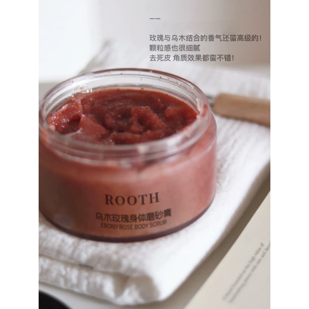 2 garrafas frete grátis ébano rosa esfoliante limpeza profunda esfoliante pele de frango fragrância de longa duração rej