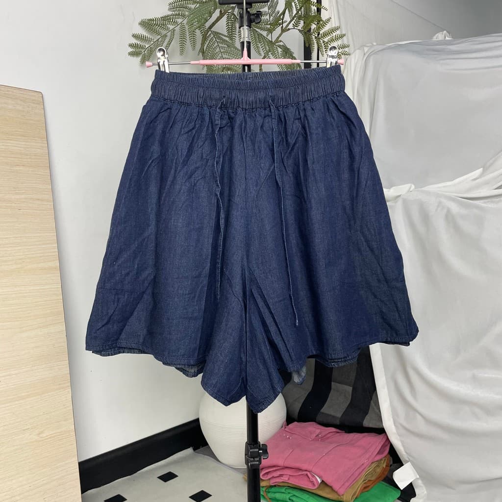 2026 verão novo estilo versão coreana solta cintura alta elástico cordão Design Commuter Casual elegante All-Match Denim