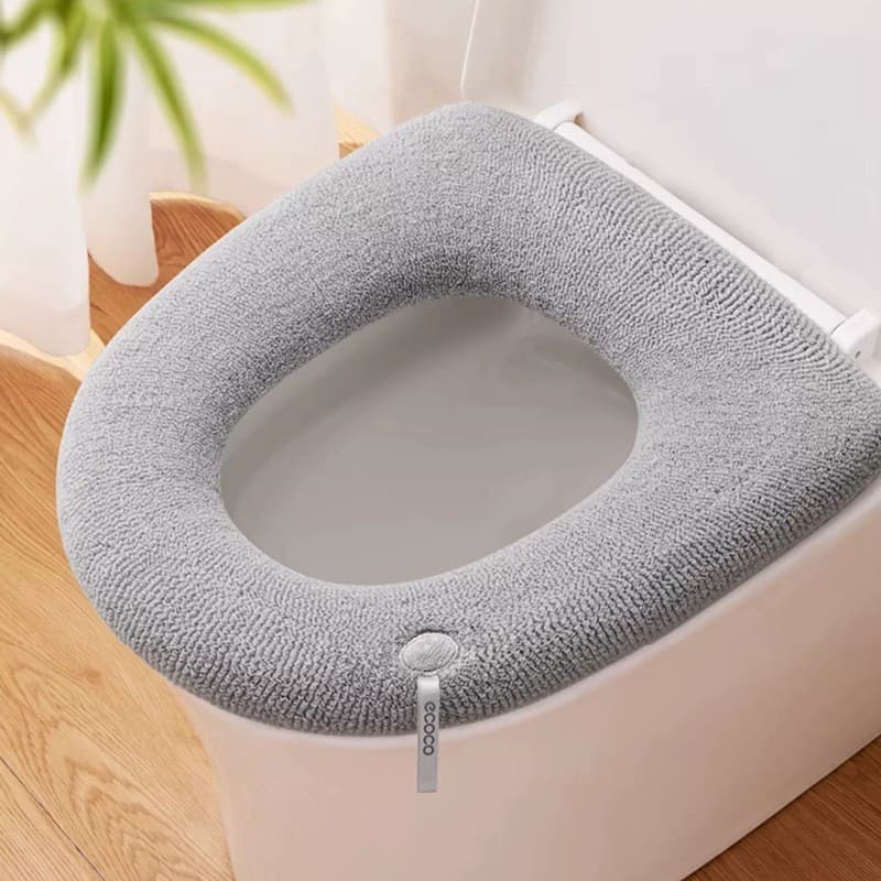 Assento sanitário engrossado capa de almofada de assento de vaso sanitário inverno adesivo de almofada doméstica outono