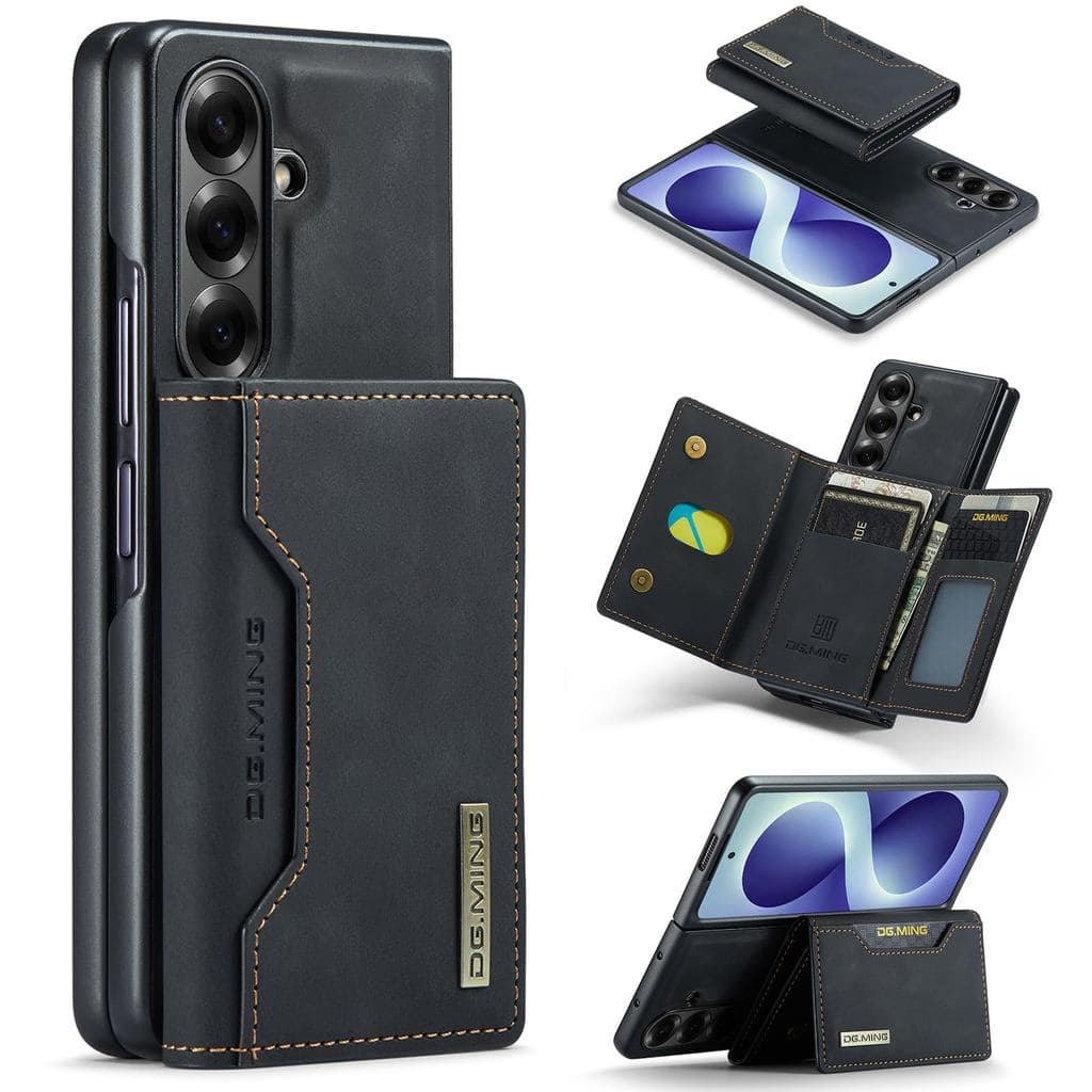 Capa Carteira Para Samsung Galaxy Z Fold 8 Ultra/7/6/5/4 , Traseira Protetora Magnética Removível À Prova De Choque Mulh