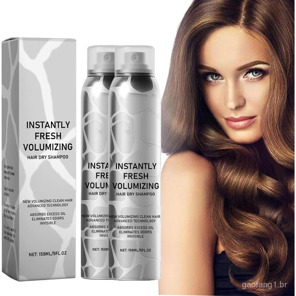 Shining Life Shampoo Seco Instantâneo para Volume e Frescor, pacote com 2 unidades, adequado para cabelos finos e macios