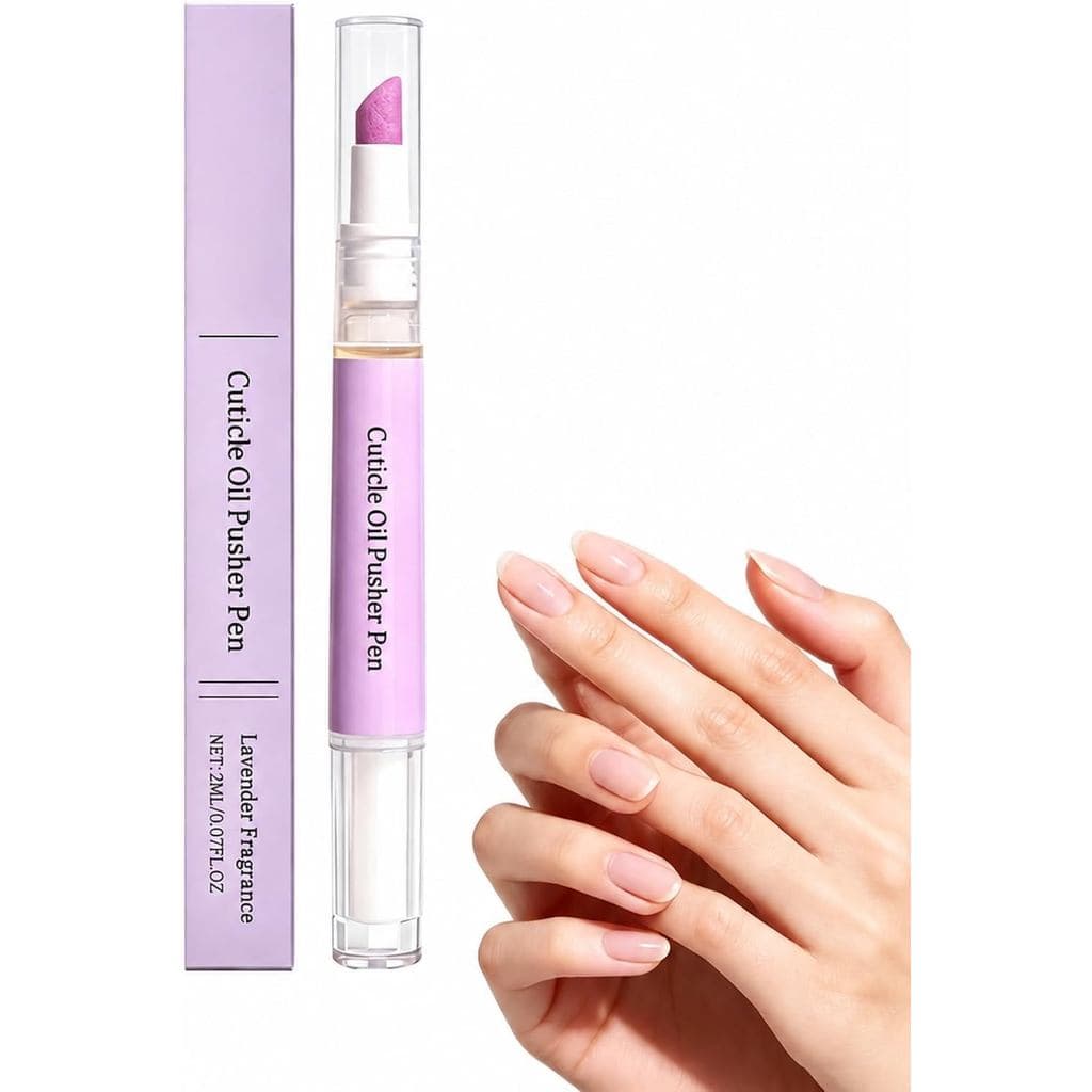 Caneta e Empurrador de Cutículas 2 em 1, Caneta Nutritiva para Unhas Secas e Danificadas, Ferramenta de Cuidado para Cut