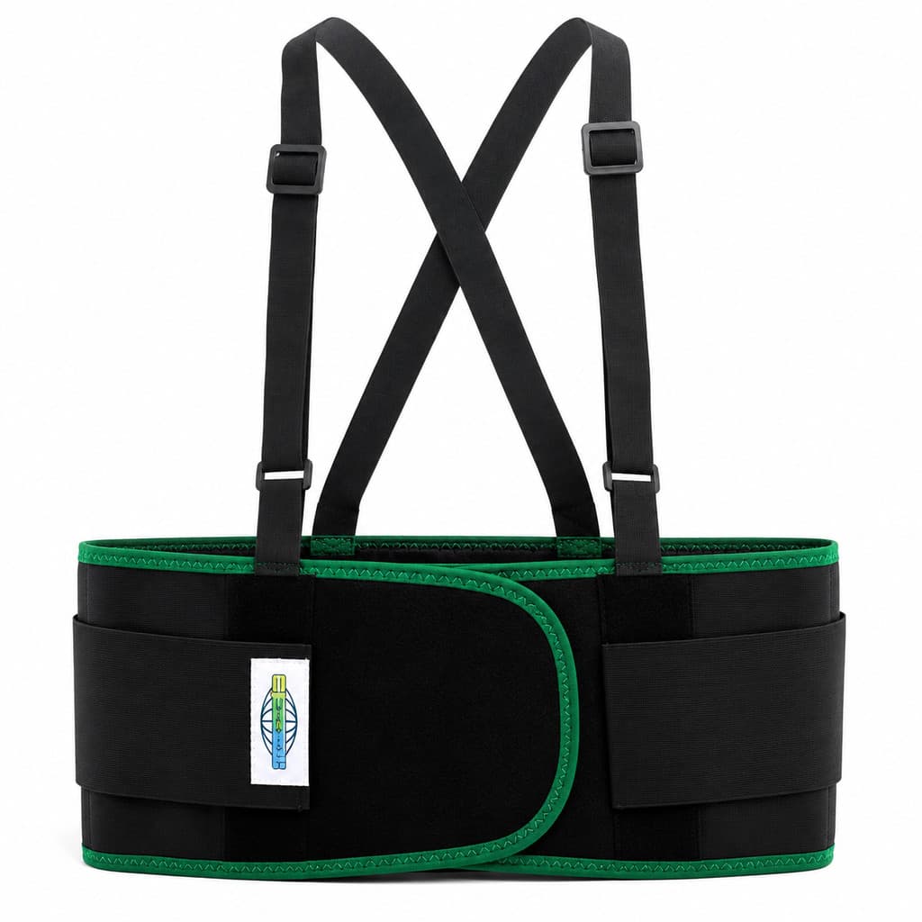 Cinta Lombar Mazola Ergo Flex 2000P com Alças Ajustáveis Suspensório Suporte para Coluna