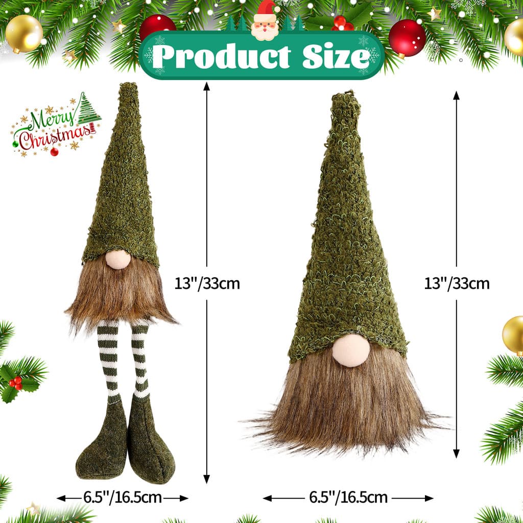 Natal novos produtos conjunto de 2 peças de malha pequeno pingente árvore de natal sem rosto velho boneca ornamentos ver