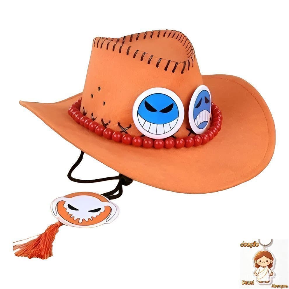 Chapéu do Ace Luffy - Cosplay de One Piece - Anime