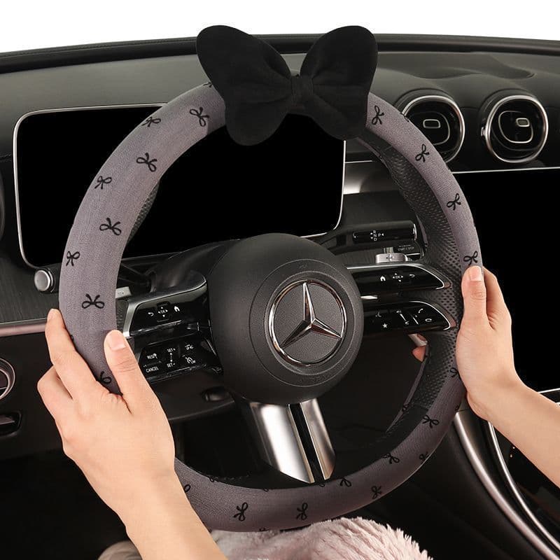Ano novo quatro estações Universal simples arco bolinhas tecido respirável redondo em forma de D capa de volante de carr