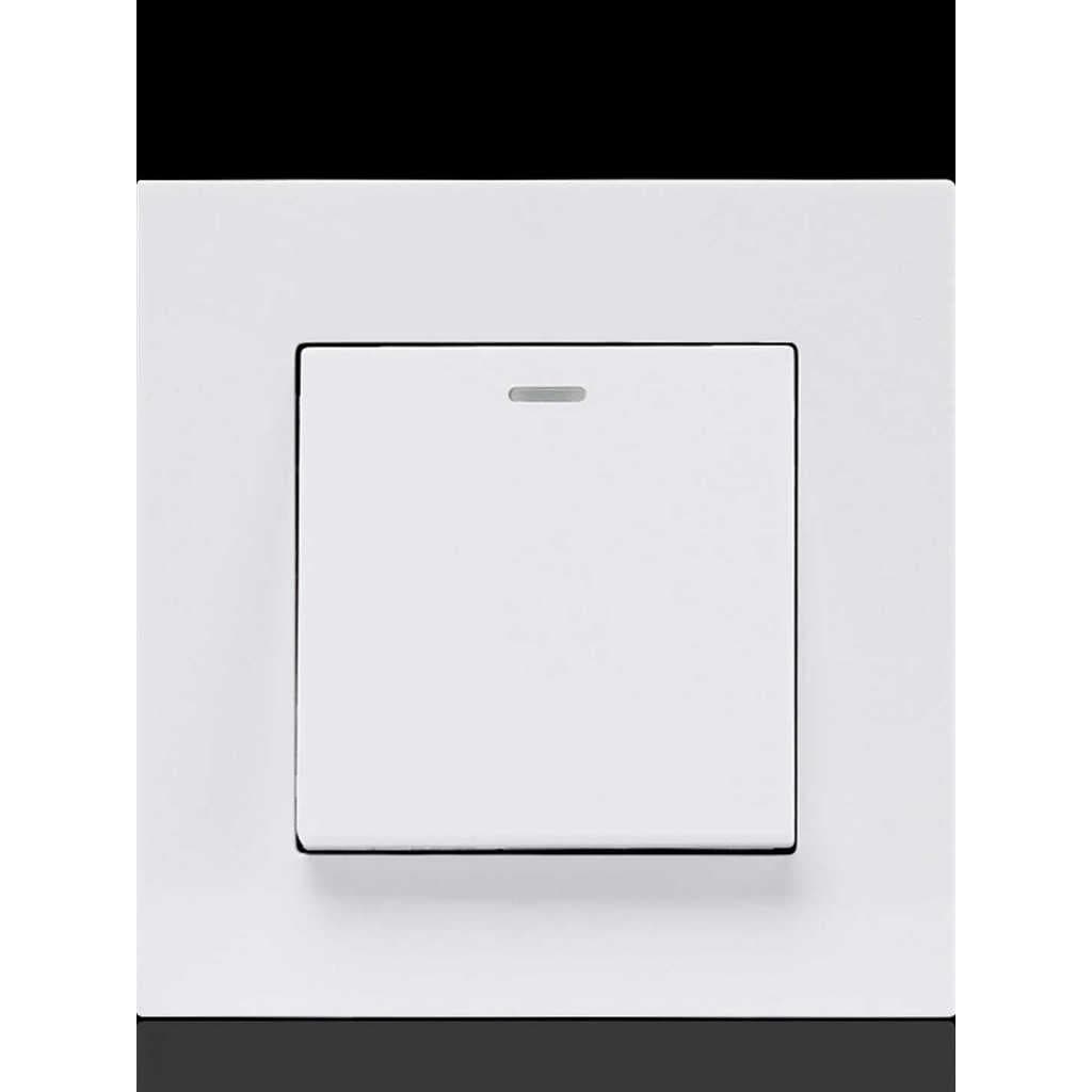 Tipo 86 elegante painel branco PC único aberto interruptor de controle duplo um aberto único controle estilo britânico u
