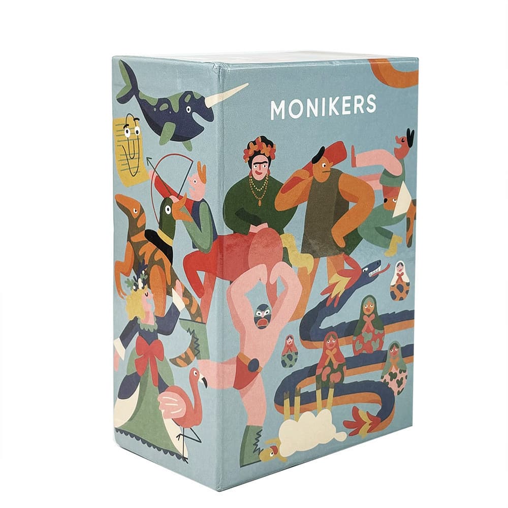 < Monikers > Jogo de tabuleiro para festa Cartão divertido Jogo de palavras de adivinhação Jogo de tabuleiro feliz inter