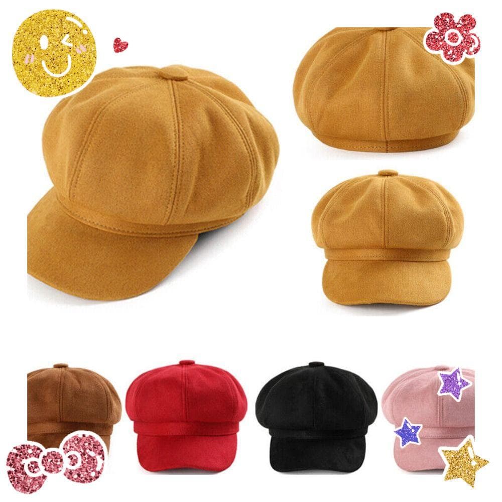 Chapéu De Boina Mulher Vintage & Bonés Caminhão Newsboy Ajustável