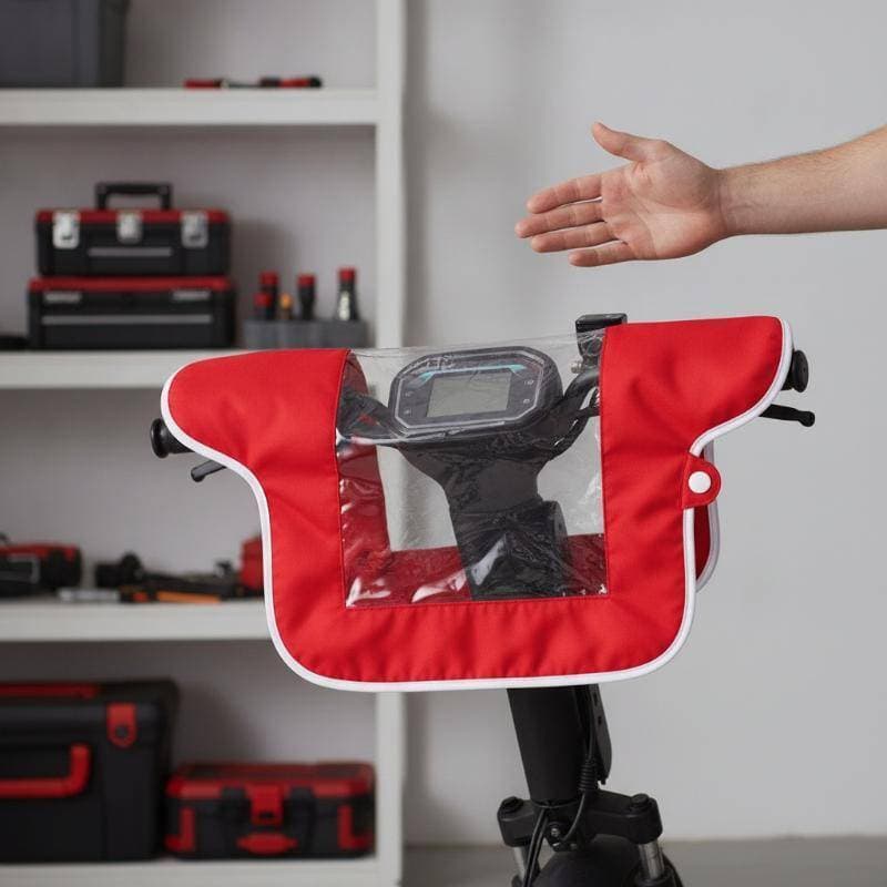 Universal Motocicleta Frente Capa De Chuva À Prova Vento Dwindproof Água Proteção Solar Poeira Para Moto Estacionamento