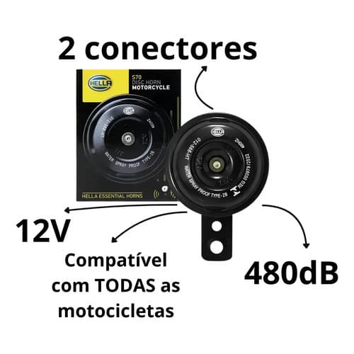 Buzina Moto 12v Cg 125 150 160 Titan Original Fan Universal
