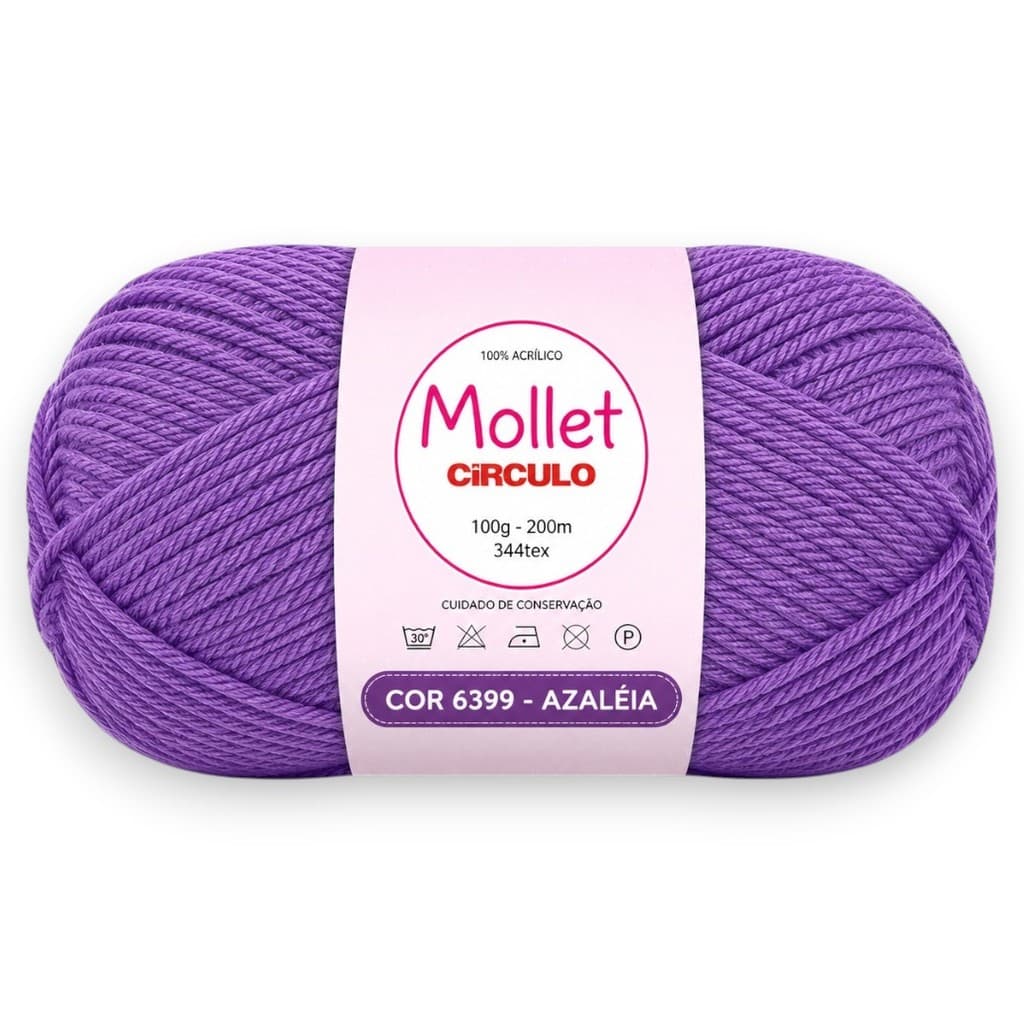 Fio Mollet Círculo 100g 200m Cor 6399 Azaléia – 100% Acrílico