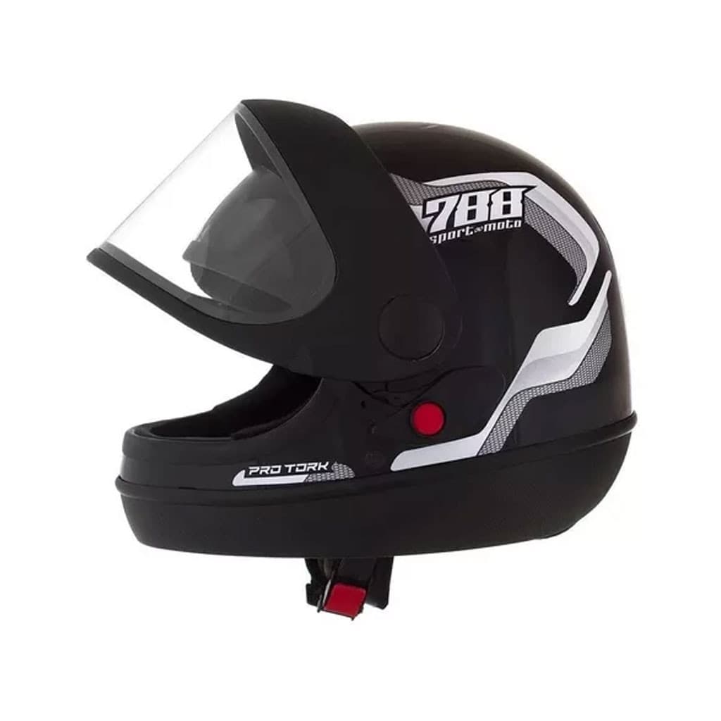 Capacete Pro Tork Sport Moto 788 Preto / Branco (62)