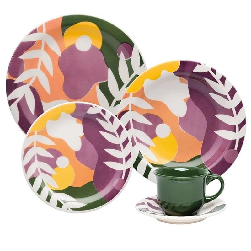 APARELHO DE JANTAR/CHA OXFORD 30PÇS TB VERANEIO J164-6826