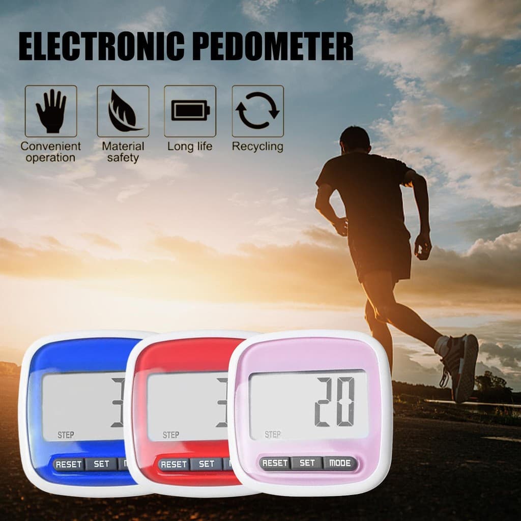 Clipe De Pedômetro Para Caminhada Fitness Em 3D Preciso Contador De Passos Pista Distância Calorias Queimadas Rastreador