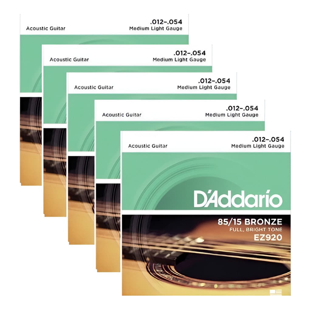 Kit 5 Encordoamentos Violao Aco Daddario Ez920 012