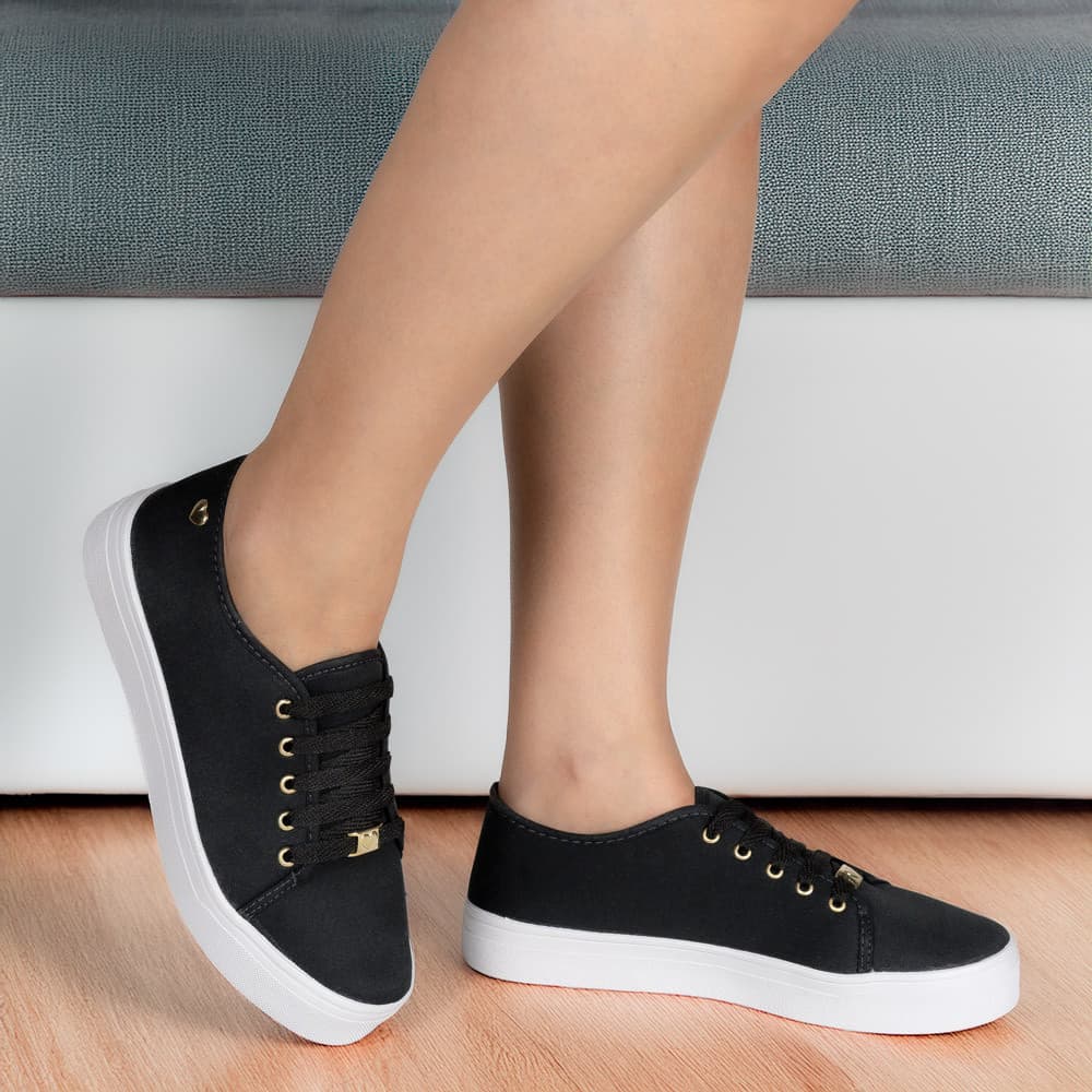 Tênis Feminino Ping Coração Casual Confortável