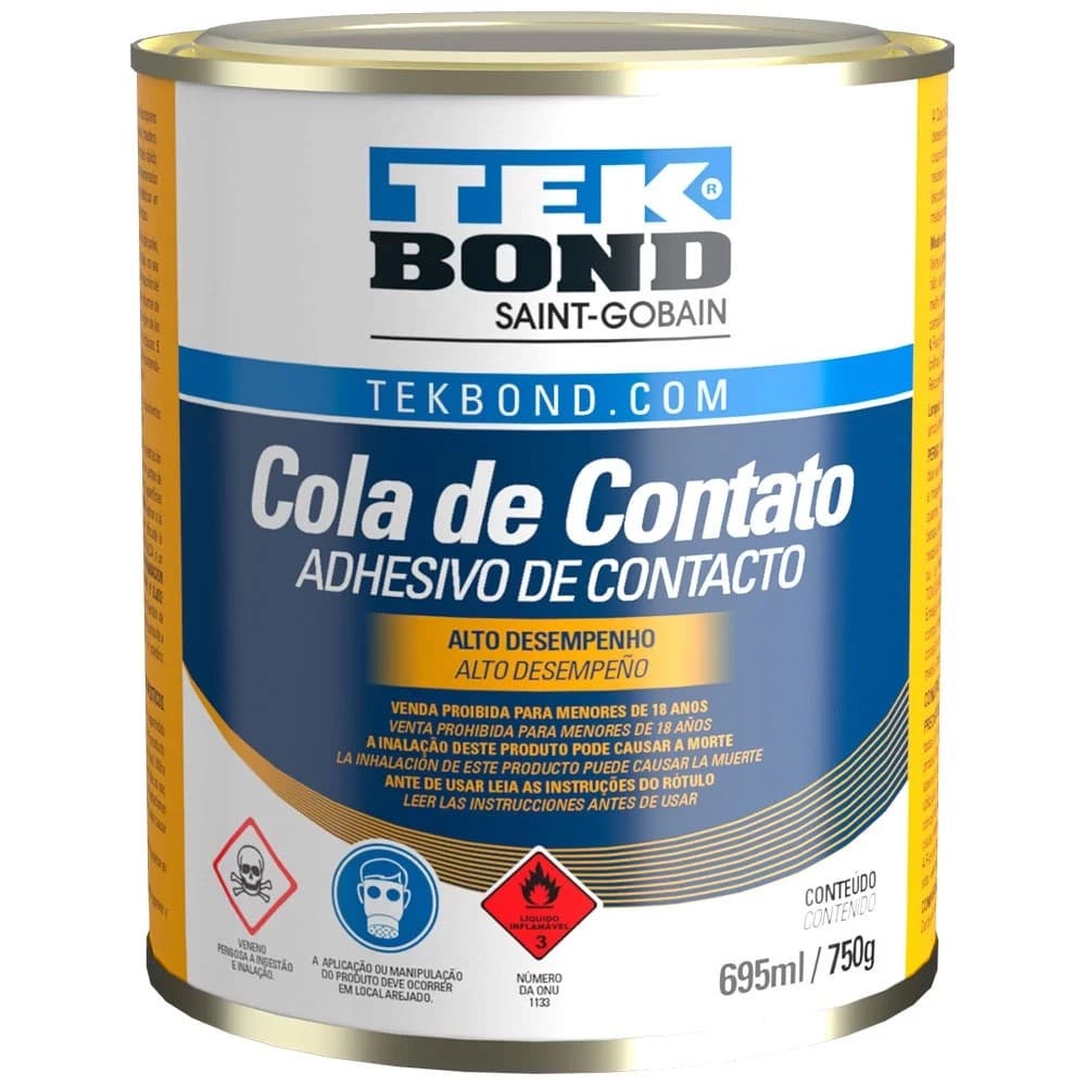 Cola De Contato Tekbond 750g Adesivo Sapateiro Marceneiro