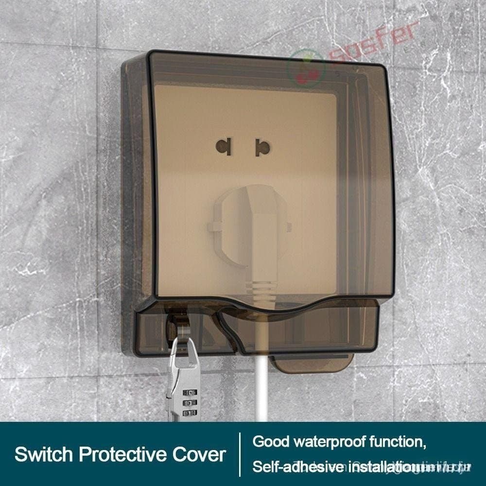 1 Unidade Capa Protetora De Interruptor Tipo 86 Caixa À Prova De Respingos Com Fechadura Tomada De Proteção Monta