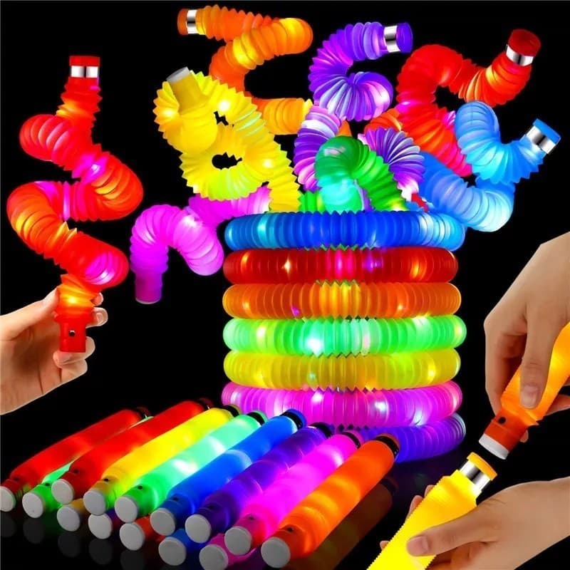 Kit 5-30pcs  Com Led Fidget Toy Pop It Divertido Sensorial Brinquedo Festa Presente