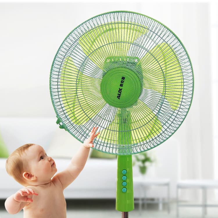 Ventilador elétrico infantil capa de segurança ventilador anti-poeira capa protetora anti-pitada mão ventilador de chão