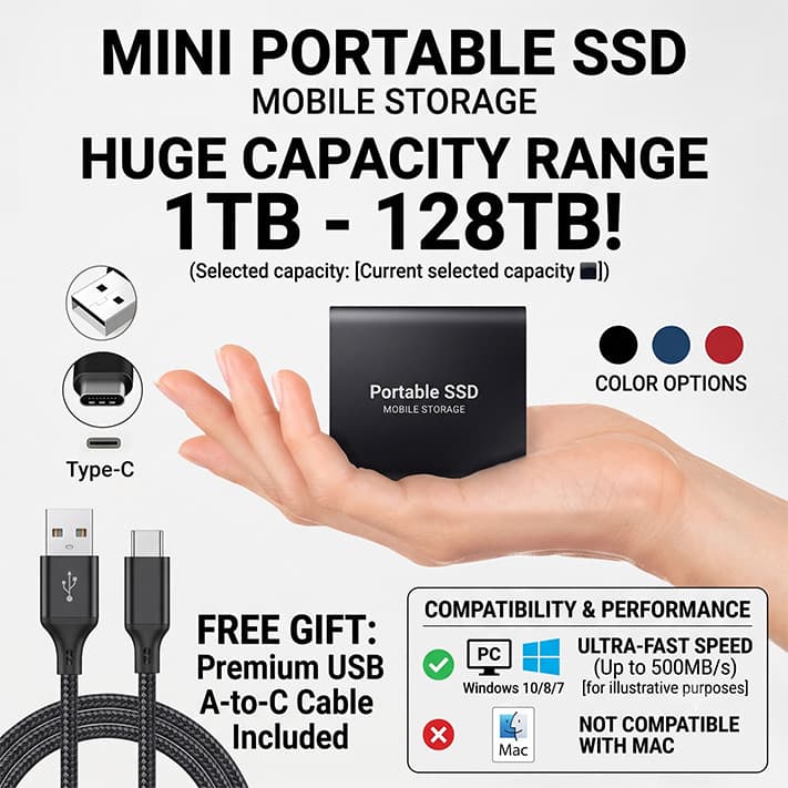 Original  HD Externo De 16TB HD SSD 30TB USB3.0 Estendido 8TB De Estado Sólido 4TB Portátil 1TB/2TB