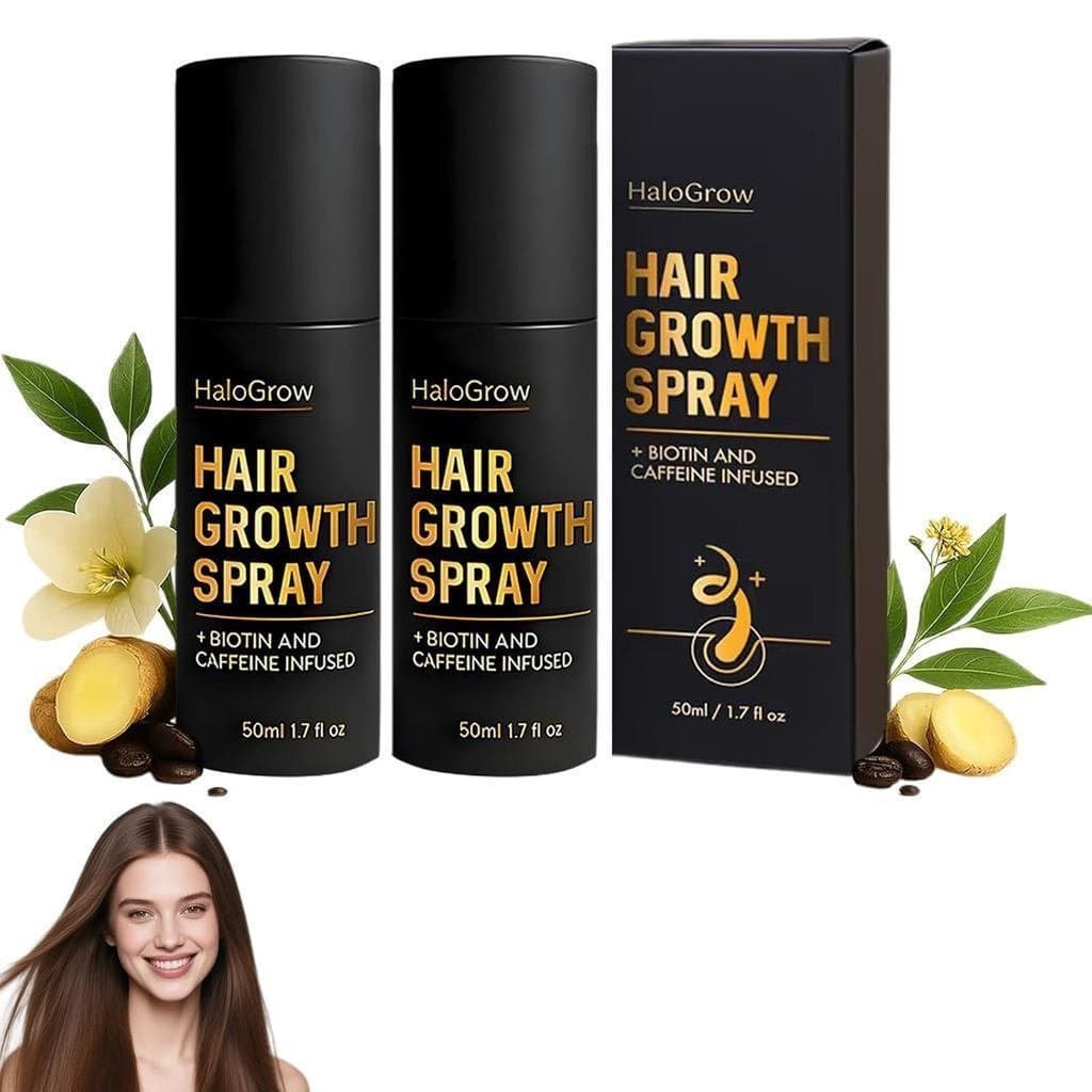 HaloGrow Spray, Spray de Óleo para Cuidado Capilar - Previne o afinamento e a queda do cabelo, HaloGrow Spray para Cuida