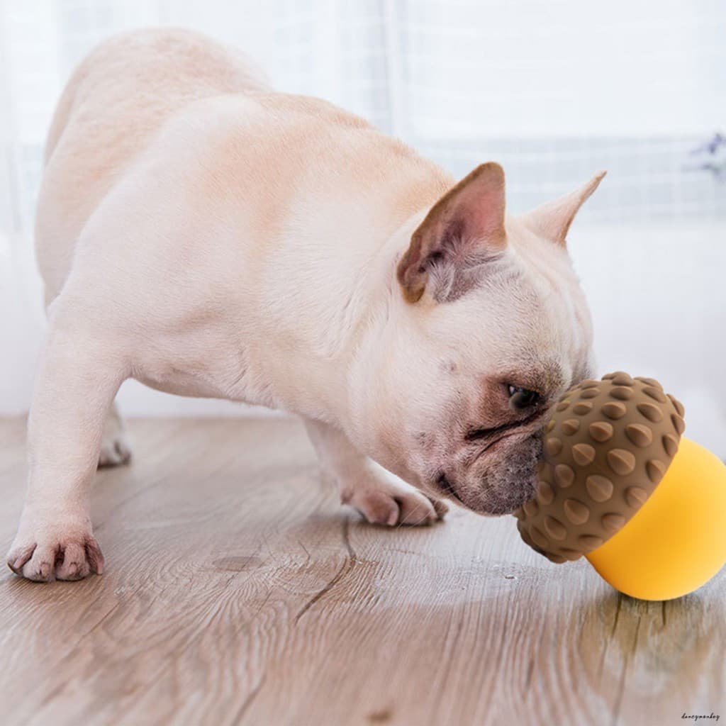 Bola De Brinquedo Interativa Para Cães-Alimentador Lento Alívio Da Ansiedade