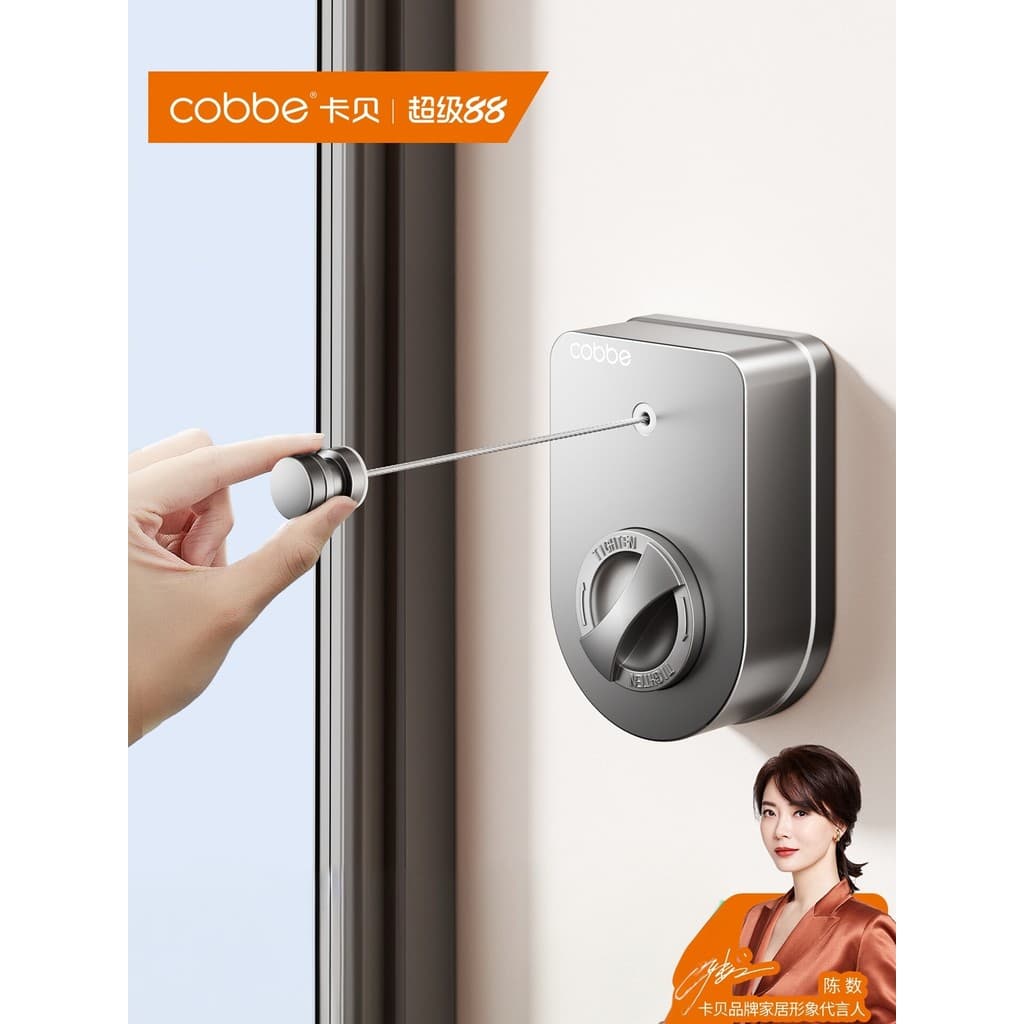 Kabe corda de fio de aço sem perfuração, varal de varanda, retrátil invisível, aço inoxidável 304, ferramenta útil de se