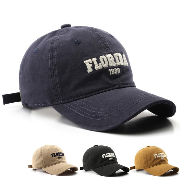 Boné De Beisebol Vintage FLORIDA Masculino Feminino Retrô Esportivo Ao Ar Livre Casual Sol Algodão Chapéu